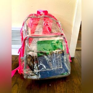 Clear Backpack with Padded Straps